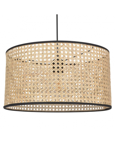 Lámpara de techo pantalla 38cm de ratán natural E27 100W