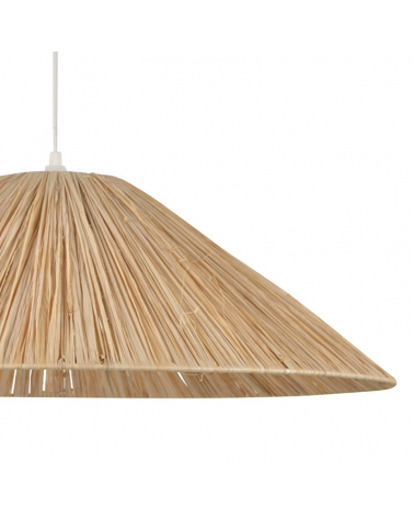Lámpara de techo pantalla 58cm de rafia natural E27 100W