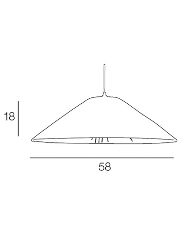 Ceiling lamp lampshade 58cm E27 100W natural raffia