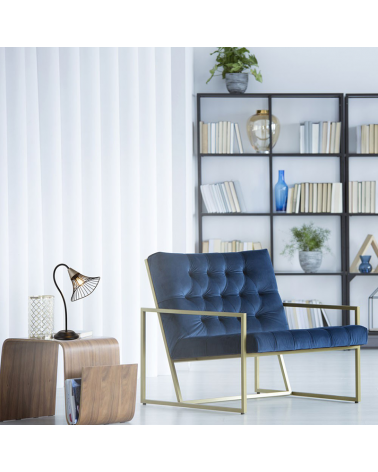 Table lamp 42cm with metal and brass rods E14 40W