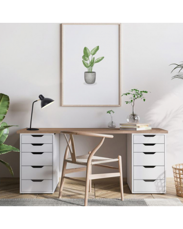 Lámpara de mesa 43cm base redonda de metal E14 15W Pantalla orientable