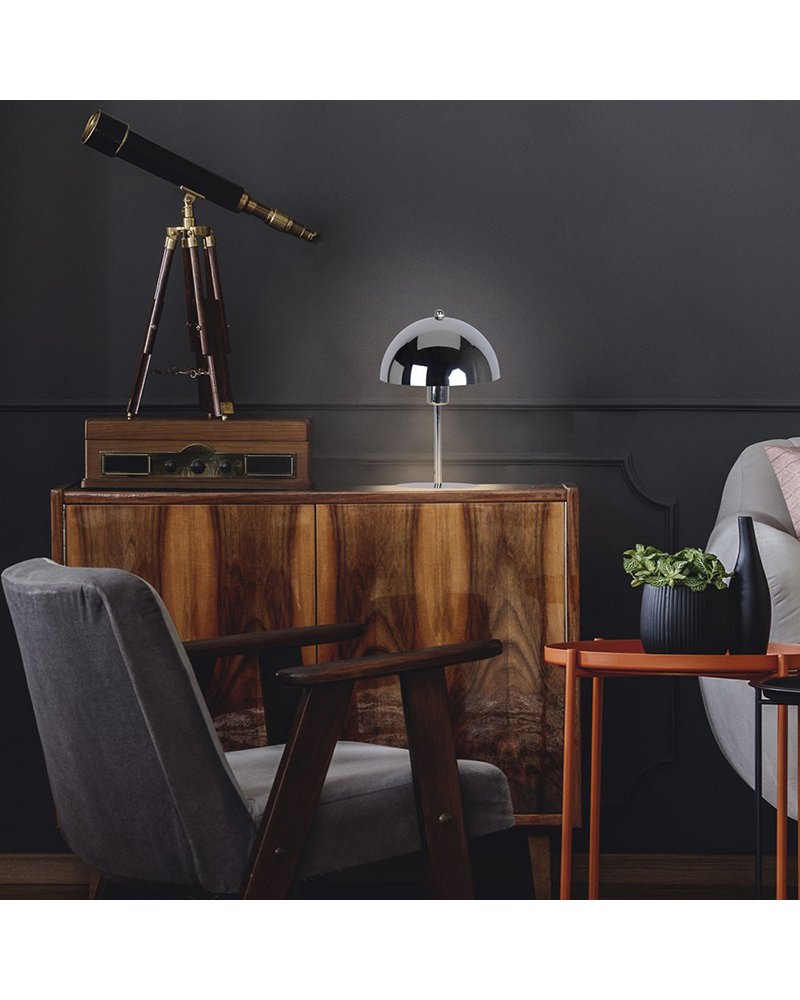 Lámpara de mesa 30cm con forma cúpula de metal E14 15W