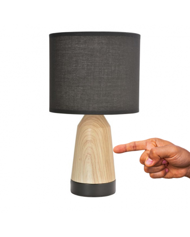 Table lamp 33cm cotton shade and metal structure E14 40W Touch control