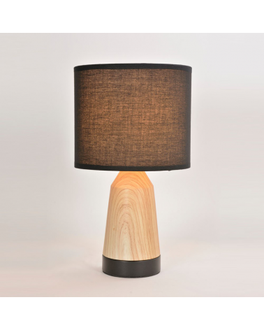 Table lamp 33cm cotton shade and metal structure E14 40W Touch control