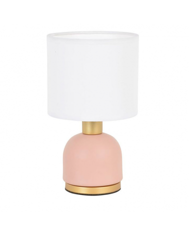 Table lamp 26cm cotton lampshade and metal structure E14 40W