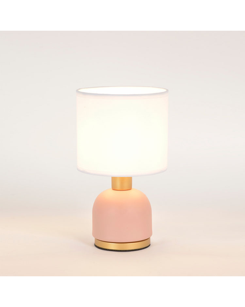 Table lamp 26cm cotton lampshade and metal structure E14 40W