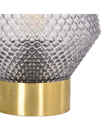 Lámpara de mesa 27,5cm base metal y tulipa cristal soplado E27 60W