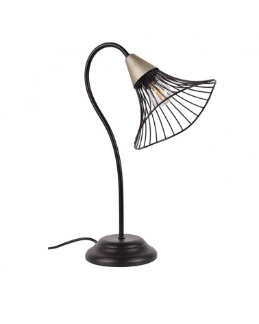 Table lamp 42cm with metal and brass rods E14 40W