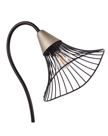 Table lamp 42cm with metal and brass rods E14 40W