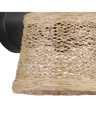 Aplique 16cm de metal y pantalla de cuerdas trenzada E14 40W
