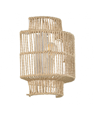 Wall light 20cm twisted paper rope lampshade E14 60W