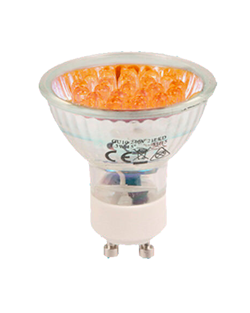 Spot Dicroica 50 mm. Color Naranja LED 1W GU10 38º