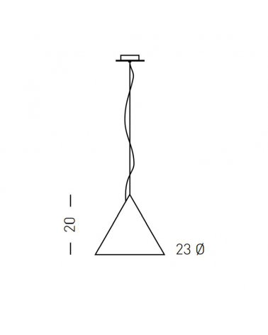 Lámpara de techo de diseño MODISS 23cm cónica blanca y negra GU10 75W