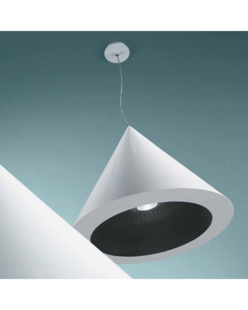 Lámpara de techo de diseño MODISS 23cm cónica blanca y negra GU10 75W