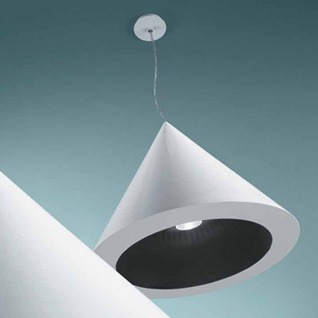 Designer ceiling lamp MODISS 23cm conical white and black GU10 75W