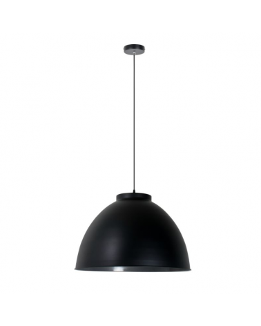 Lámpara de techo 60cm metal interior efecto cemento acabado negro E27 60W