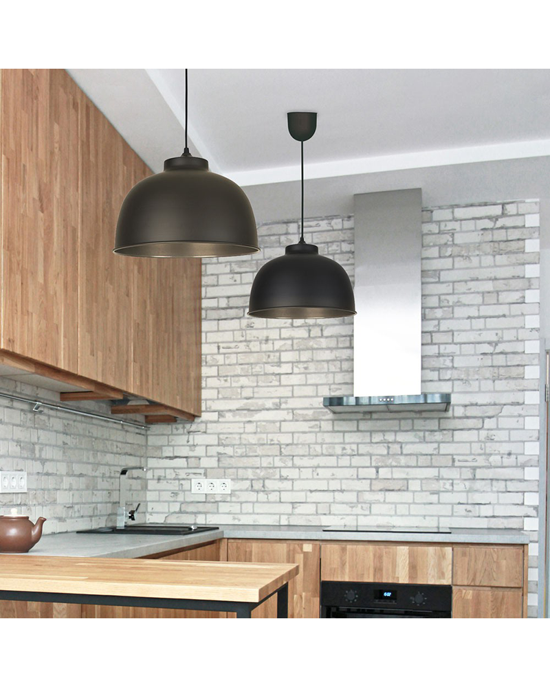 Lámpara de techo 31cm de metal diferentes acabados E27 60W