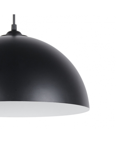 Ceiling lamp 30cm metal dome black finish E27 40W