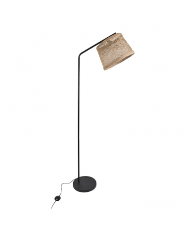 Floor lamp 171cm metal with braided rope lampshade E27 60W