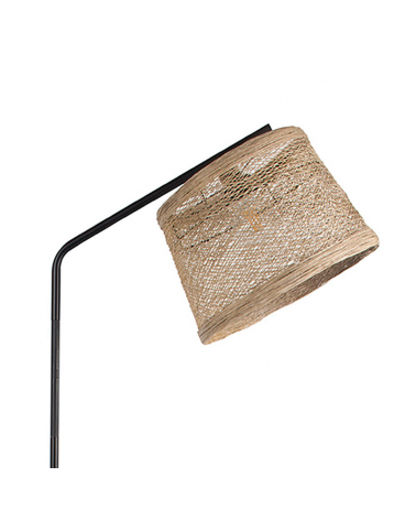 Floor lamp 171cm metal with braided rope lampshade E27 60W