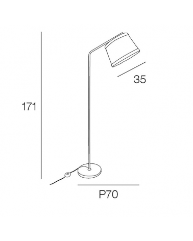 Floor lamp 171cm metal with braided rope lampshade E27 60W