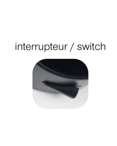 Aplique 11,5cm de metal acabado negro pantalla orientable con interruptor E14 40W