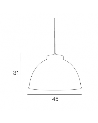 Lámpara de techo 45cm de metal diferentes acabados E27 60W