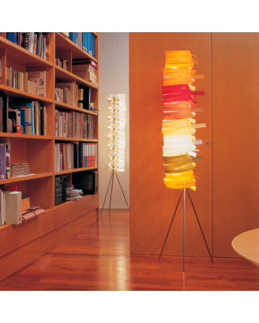 Floor lamp LZF SIOUX multicolor large size 4 lights, made of wood