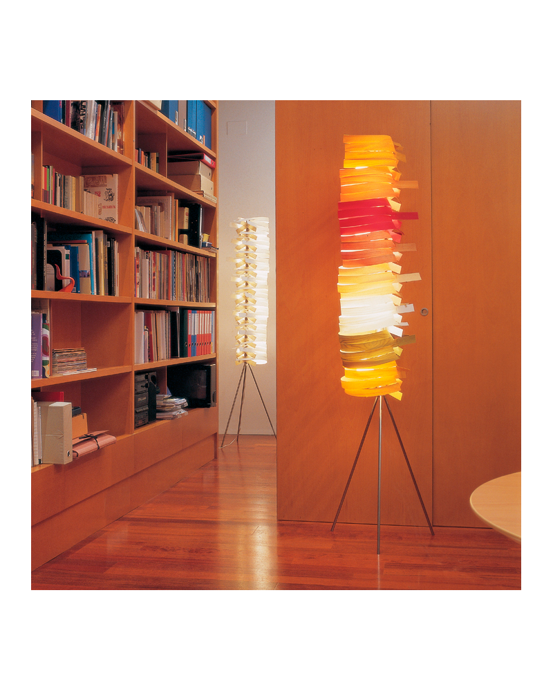 Lámpara de pie LZF SIOUX multicolor tamaño grande 4 luces, fabricada en madera