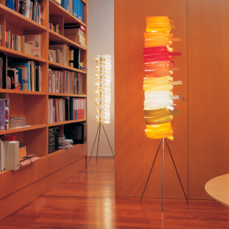 Floor lamp LZF SIOUX multicolor large size 4 lights, made of wood