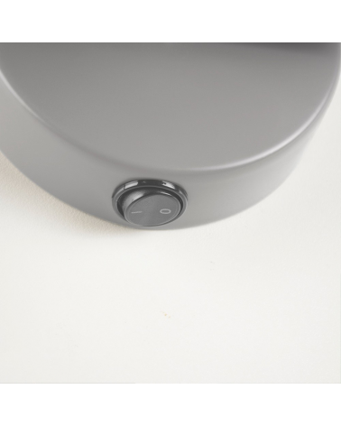 Aplique 17cm de metal con madera con interruptor en la base E27 40W