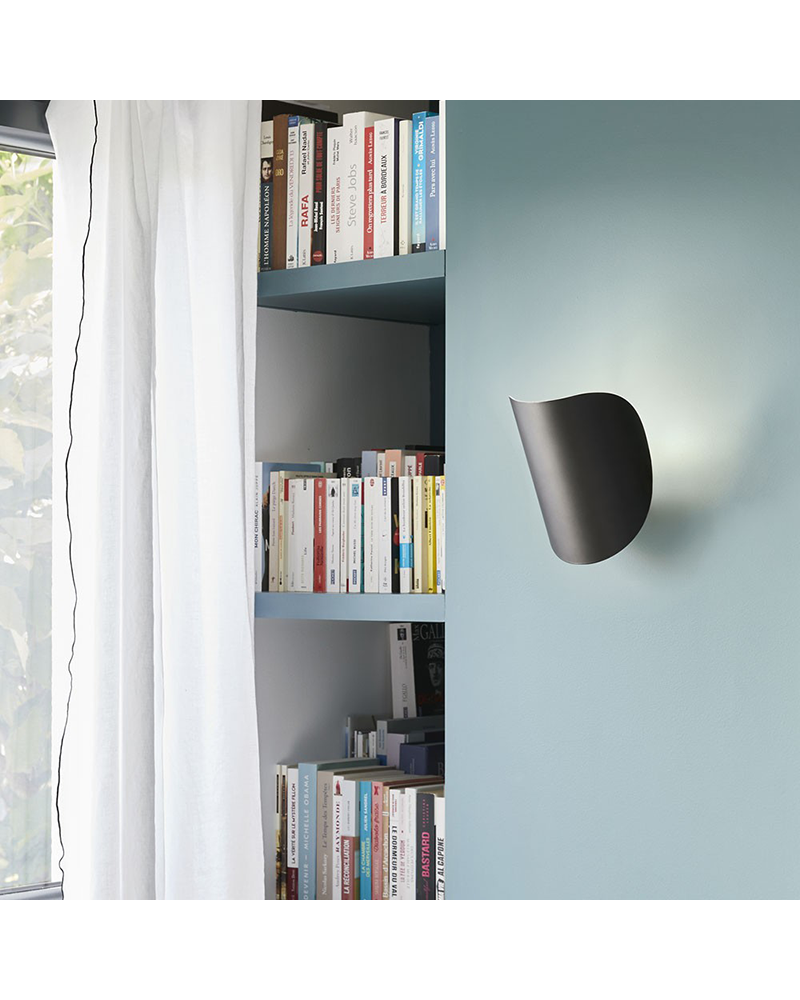 Aplique de pared 13cm de metal reflector orientable en interior E27 40W