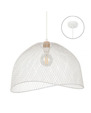 Ceiling lamp 45cm metallic grid shade E27 60W