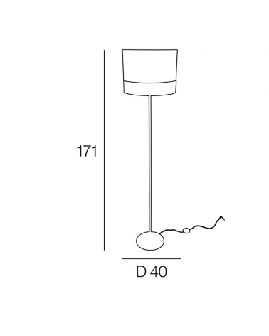 Floor lamp 171cm cotton lampshade wood decoration E27 40W