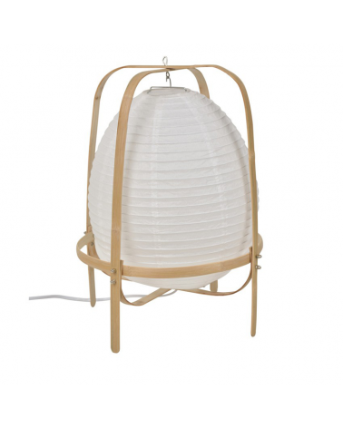 Lámpara de mesa de 30cm de bambú y papel japonés E27 40W