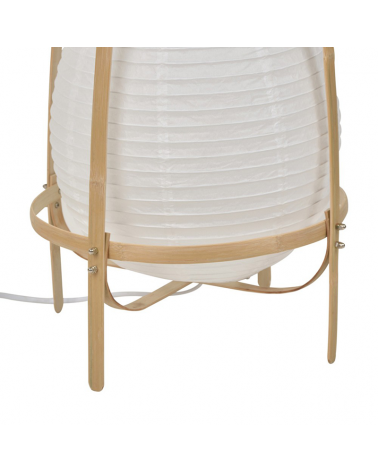 Lámpara de mesa de 30cm de bambú y papel japonés E27 40W