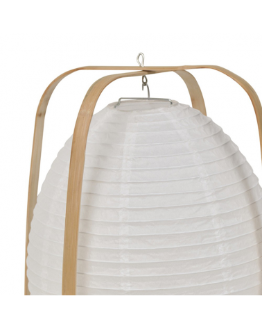 Lámpara de mesa de 30cm de bambú y papel japonés E27 40W