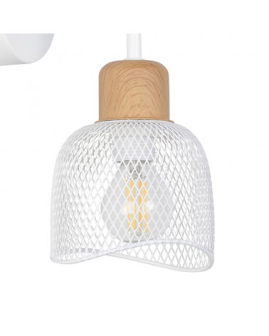 Aplique de pared 15cm pantalla metálica rejilla E14 40W