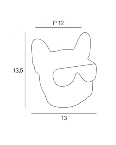 Lámpara de mesa LED 13,5cm silicona forma de Bulldog control táctil RGB