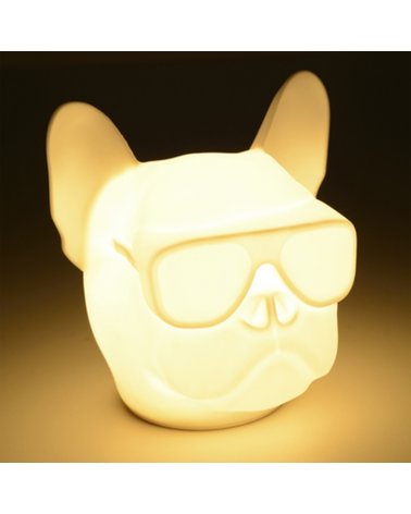 LED Table Lamp 13.5cm Silicone Bulldog Shape RGB Touch Control