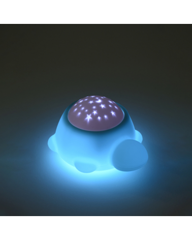 Turtle shape table lamp with silicone LED starry sky projector with music rechargeable battery