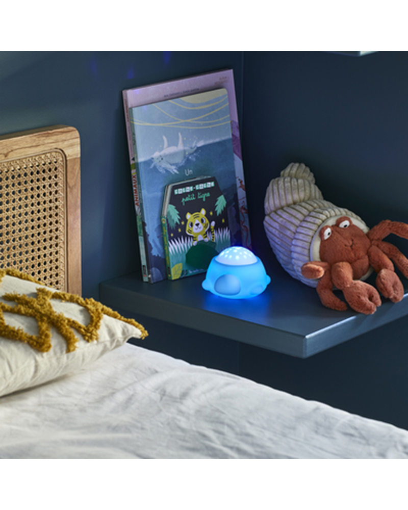 Turtle shape table lamp with silicone LED starry sky projector with music rechargeable battery