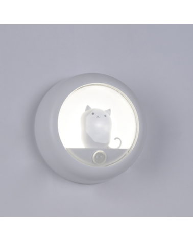 LED Magnetic pussy cat night light with motion sensor 3 lighting modes