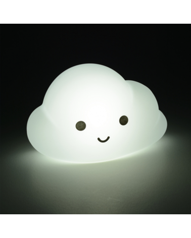 Lámpara de noche LED forma de nube control color táctil batería recargable