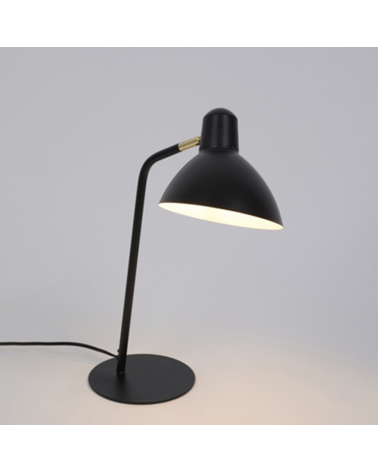 Lámpara de mesa 43cm base redonda de metal E14 15W Pantalla orientable