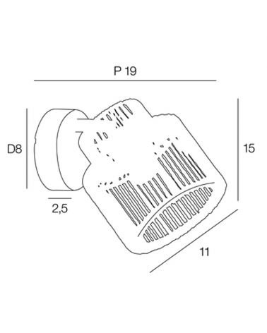Aplique 11cm de metal y pantalla de cuerdas papel trenzado E14 40W