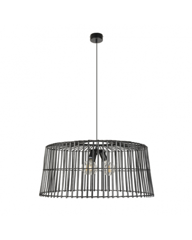 Ceiling lamp 78cm natural bamboo 3 sockets E27 15W