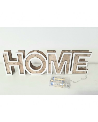 HOME wooden sign 38cm LED