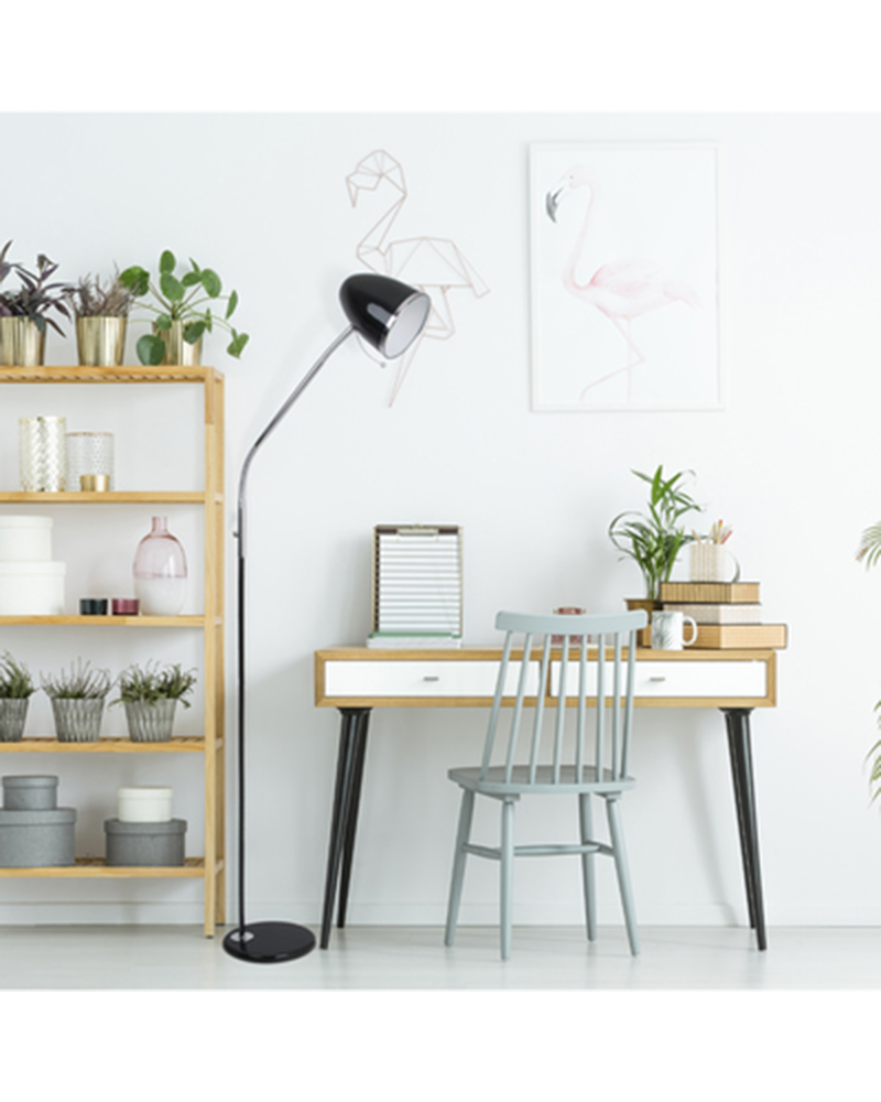 Vintage style metal floor lamp 155cm E27 15W