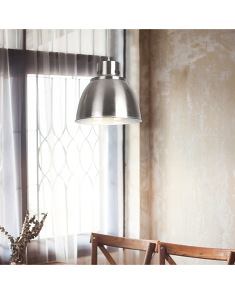 Ceiling lamp 30.5cm metallic lampshade with transparent cord E27 60W